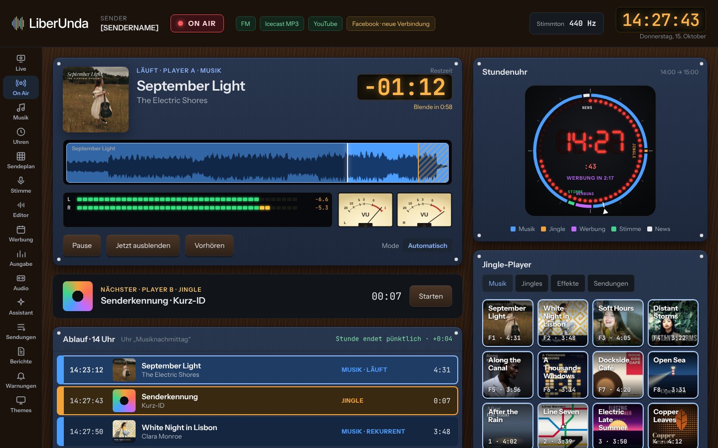 On-Air-Bildschirm im Skin Röhren-Vintage